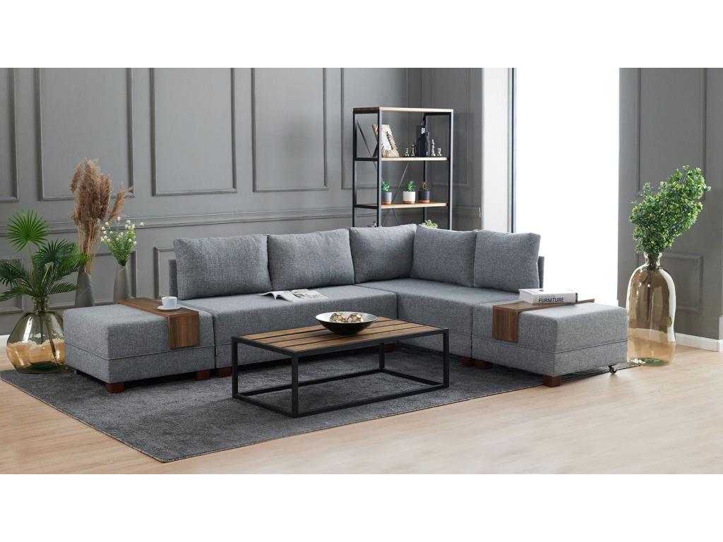 Gray Fabric Sofa - dlz1766585754561