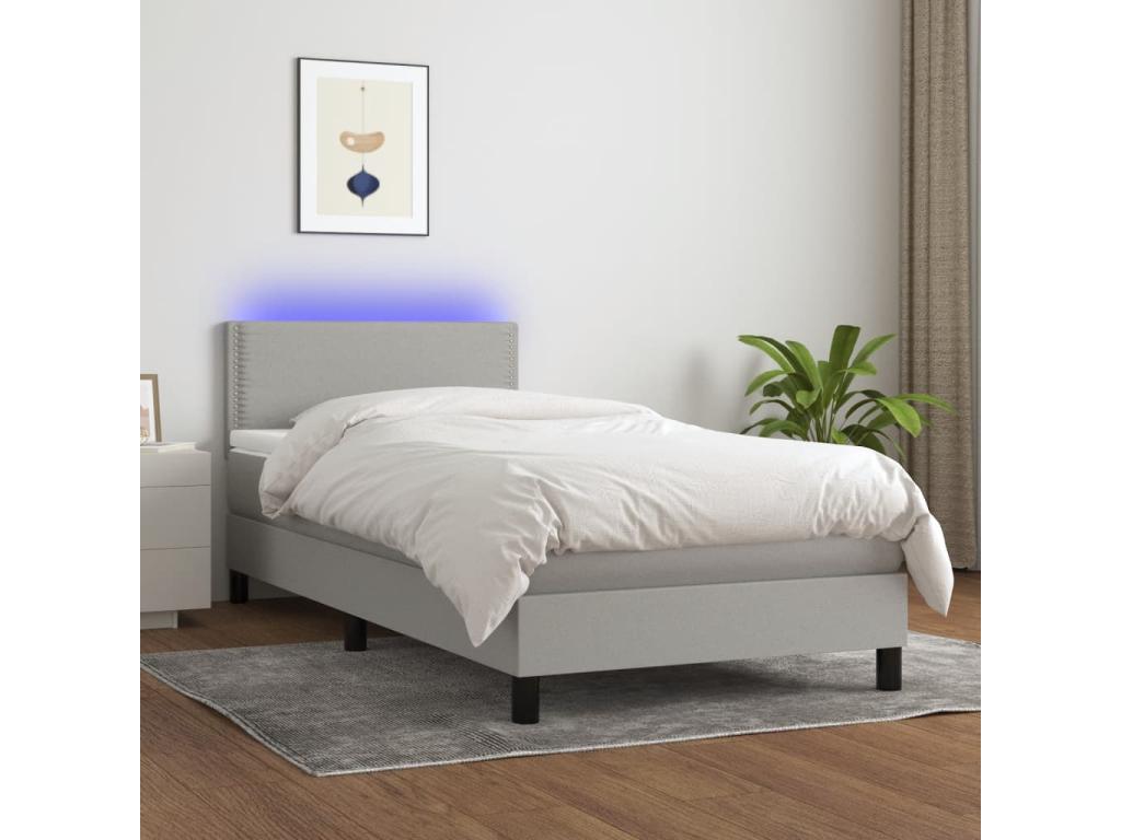 Gray Fabric Mattress, 90 x 190 cm
