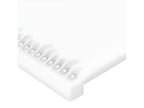 White Faux Leather Bed, 180 x 5 x 118 cm