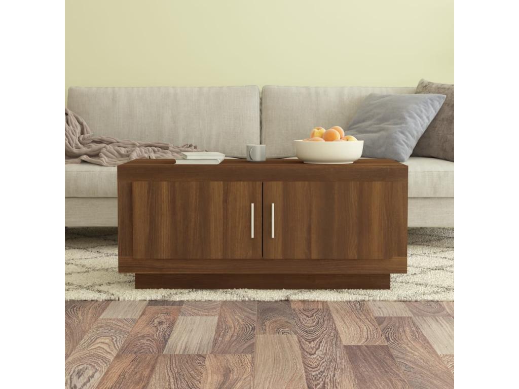 Brown Engineered Wood Coffee Table, 102 x 50 x 45 cm