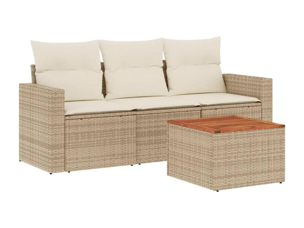 Beige Woven Resin Wicker Outdoor Furniture Set - dlz1766585763435