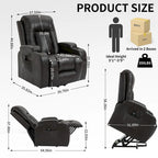Heavy Duty Power Lift Recliner Chair for Elderly with Massage and Lumbar Heating
