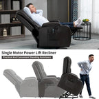 Heavy Duty Power Lift Recliner Chair for Elderly with Massage and Lumbar Heating