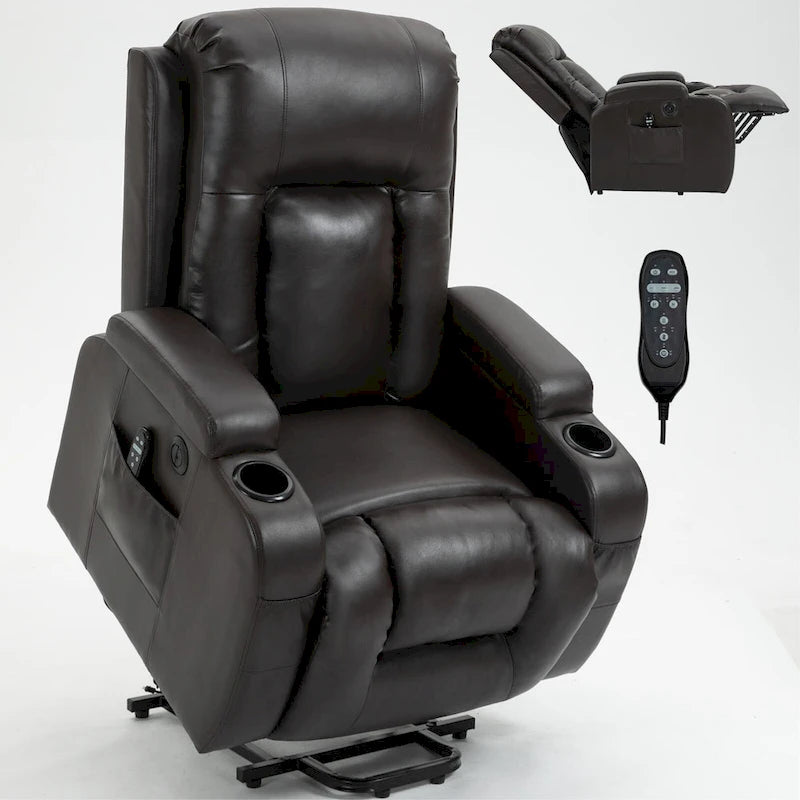 Heavy Duty Power Lift Recliner Chair for Elderly with Massage and Lumbar Heating