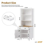 Farmhouse Storage Cabinet with 4 Solid Wood Gourd-Shaped Legs