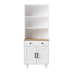 Farmhouse Storage Cabinet with 4 Solid Wood Gourd-Shaped Legs