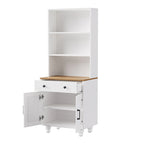 Farmhouse Storage Cabinet with 4 Solid Wood Gourd-Shaped Legs