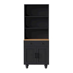 Farmhouse Storage Cabinet with 4 Solid Wood Gourd-Shaped Legs