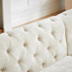81.5  Chesterfield Chenille L-Shaped Corner Sectional Sofa with Tufted Backrest