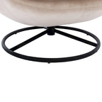 Beige Modern 31.7  Swivel Accent Chair with Ottoman