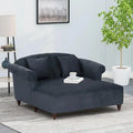 66  Upholstered Loveseat Chaise Lounge Chair with Birch Legs