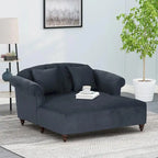 66  Upholstered Loveseat Chaise Lounge Chair with Birch Legs