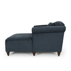66  Upholstered Loveseat Chaise Lounge Chair with Birch Legs