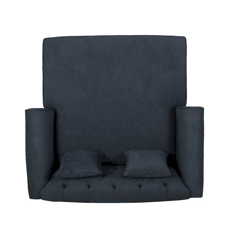 66  Upholstered Loveseat Chaise Lounge Chair with Birch Legs