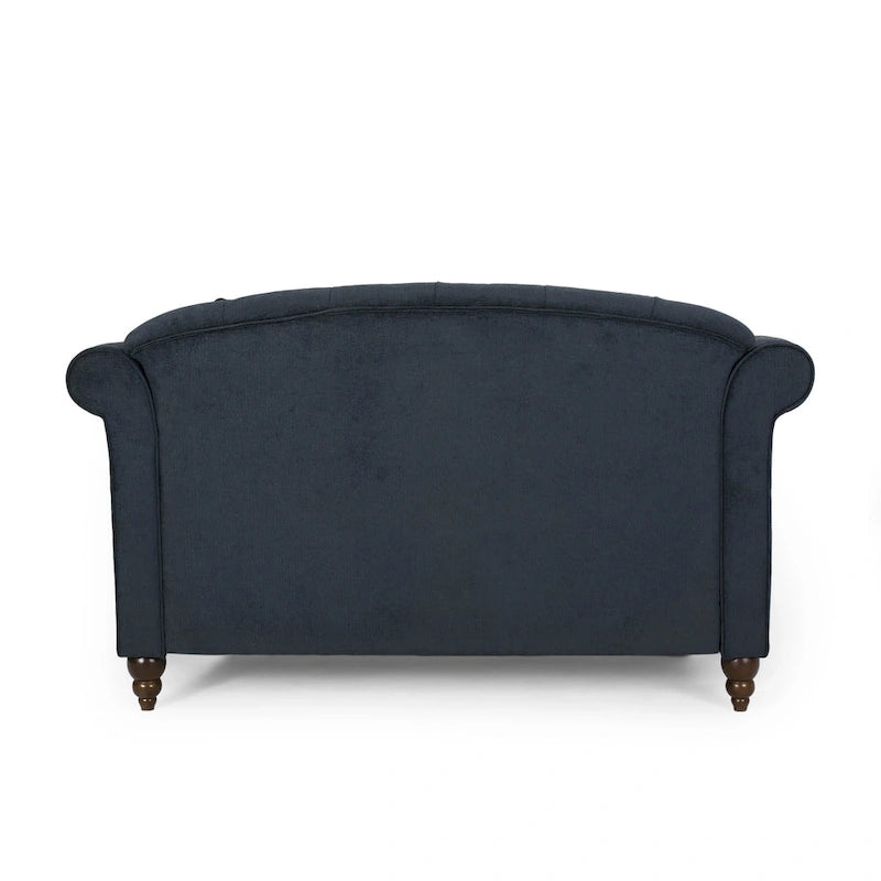 66  Upholstered Loveseat Chaise Lounge Chair with Birch Legs
