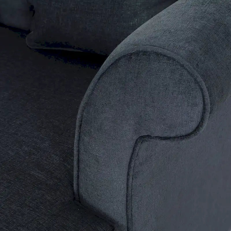 66  Upholstered Loveseat Chaise Lounge Chair with Birch Legs