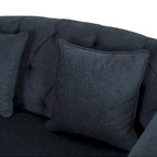66  Upholstered Loveseat Chaise Lounge Chair with Birch Legs