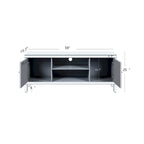 59  TV Stand with Diamond-Shaped Mirror Doors and Storage for TVs Up to 65