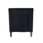 Black Modern 26.8  Arm Chair with Rubber Wood Legs