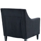 Black Modern 26.8  Arm Chair with Rubber Wood Legs