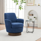29.3  Upholstered Swivel Barrel Chair with Stainless Steel Base