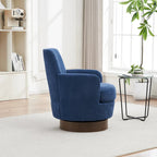 29.3  Upholstered Swivel Barrel Chair with Stainless Steel Base