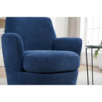 29.3  Upholstered Swivel Barrel Chair with Stainless Steel Base