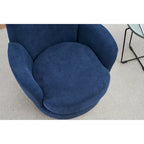 29.3  Upholstered Swivel Barrel Chair with Stainless Steel Base