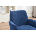 29.3  Upholstered Swivel Barrel Chair with Stainless Steel Base