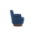 29.3  Upholstered Swivel Barrel Chair with Stainless Steel Base
