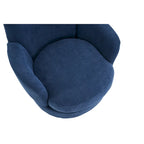 29.3  Upholstered Swivel Barrel Chair with Stainless Steel Base