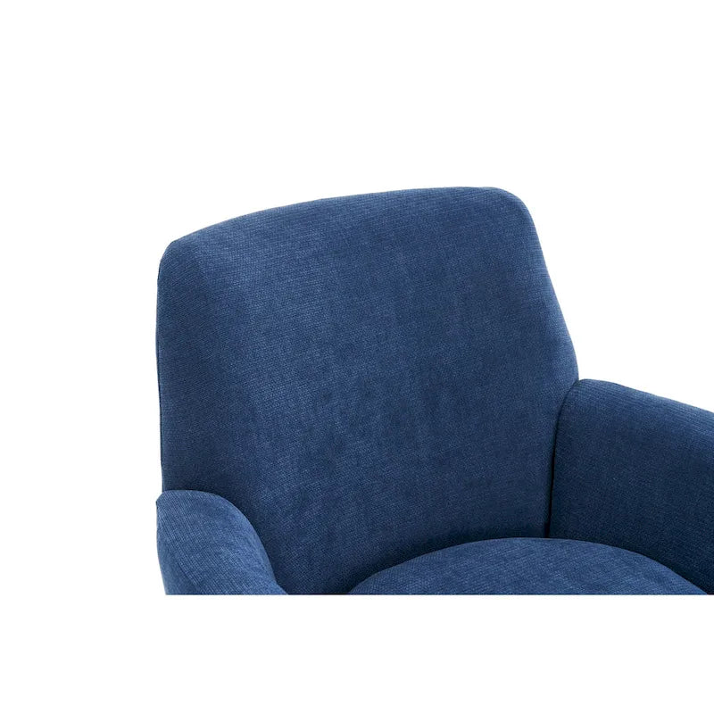 29.3  Upholstered Swivel Barrel Chair with Stainless Steel Base