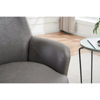 29.3  Upholstered Swivel Barrel Chair with Stainless Steel Base