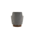 29.3  Upholstered Swivel Barrel Chair with Stainless Steel Base