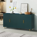 60  TV Stand with Antique Handles, Storage & Adjustable Shelves