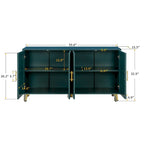 60  TV Stand with Antique Handles, Storage & Adjustable Shelves