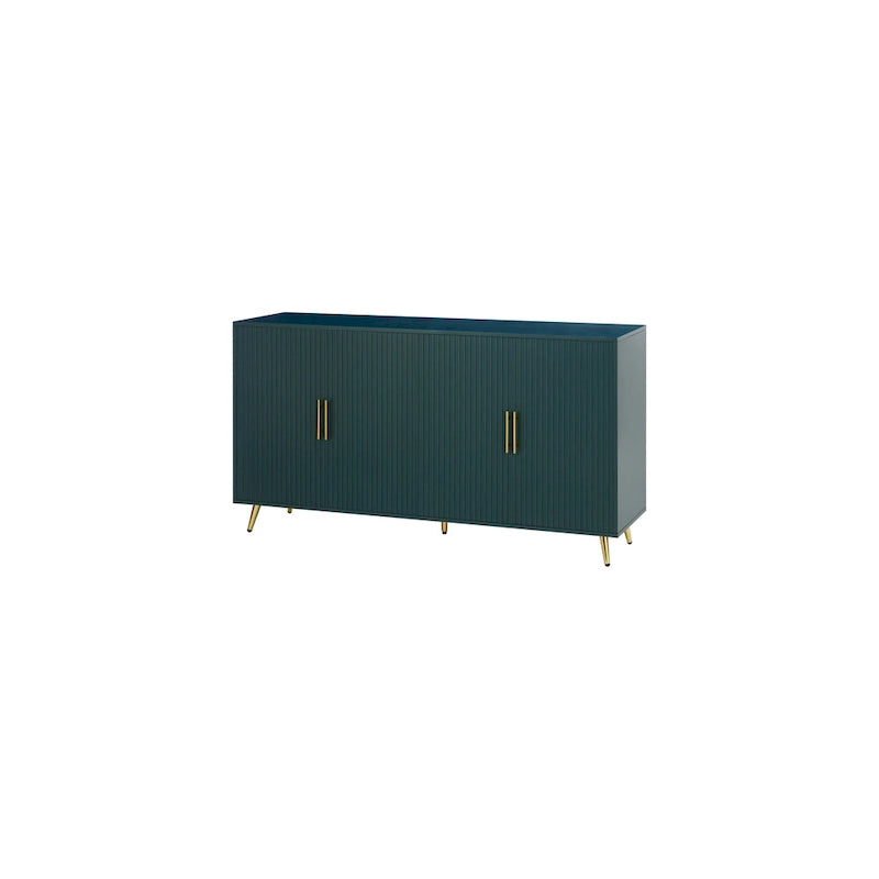 60  TV Stand with Antique Handles, Storage & Adjustable Shelves
