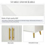 60  TV Stand with Antique Handles, Storage & Adjustable Shelves