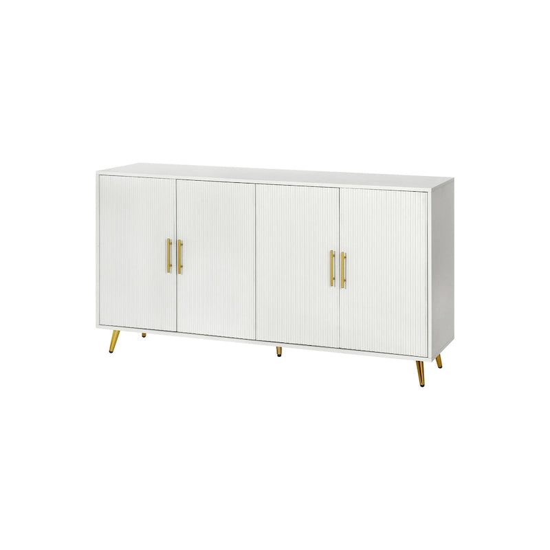 60  TV Stand with Antique Handles, Storage & Adjustable Shelves
