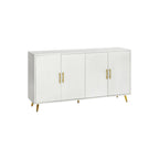60  TV Stand with Antique Handles, Storage & Adjustable Shelves
