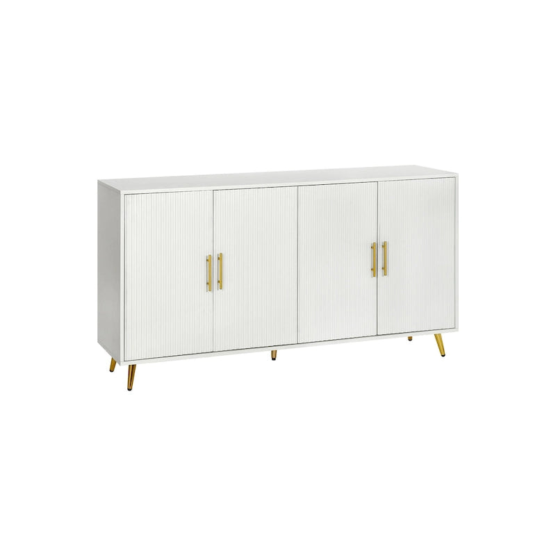 60  TV Stand with Antique Handles, Storage & Adjustable Shelves