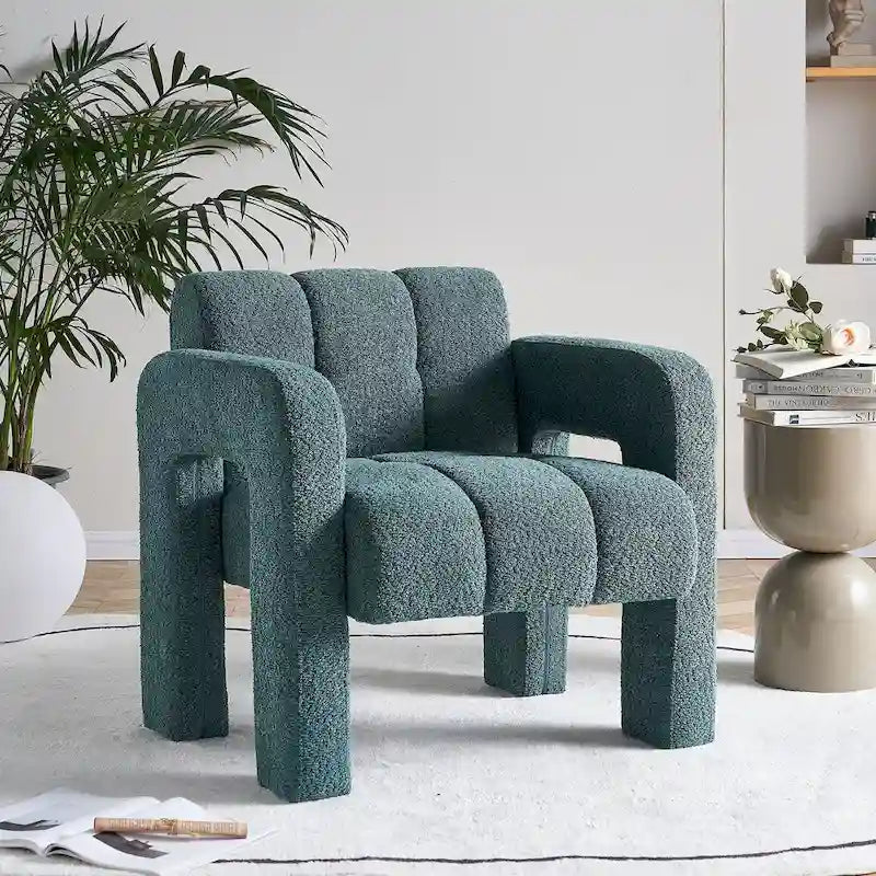 Green Modern 31.1  Accent Chair with High-Density Foam