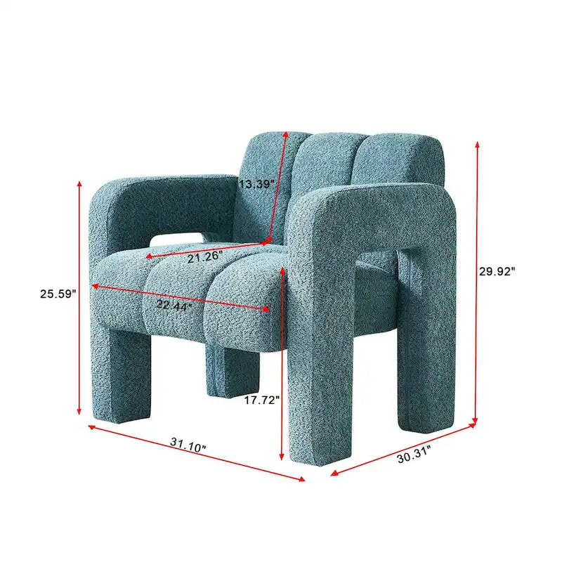 Green Modern 31.1  Accent Chair with High-Density Foam