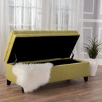 Juliana Fabric Storage Ottoman with Birch Legs