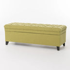 Juliana Fabric Storage Ottoman with Birch Legs