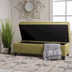 Juliana Fabric Storage Ottoman with Birch Legs