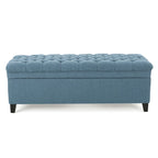 Juliana Fabric Storage Ottoman with Birch Legs