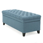 Juliana Fabric Storage Ottoman with Birch Legs