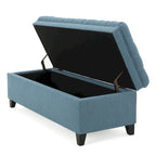 Juliana Fabric Storage Ottoman with Birch Legs