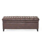 Juliana Fabric Storage Ottoman with Birch Legs